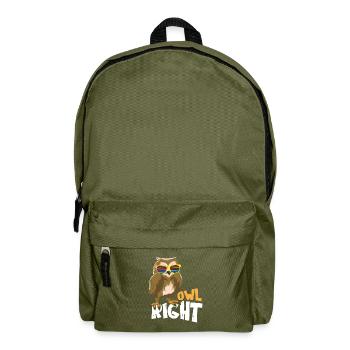 Owl right - Rucksack - Olivgrün - Vorne