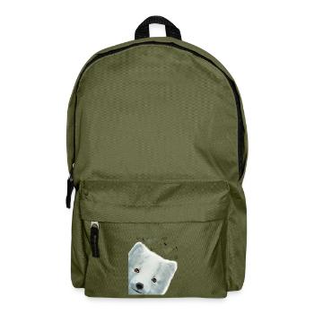 Neugieriger Polarfuchs - Rucksack - Olivgrün - Vorne