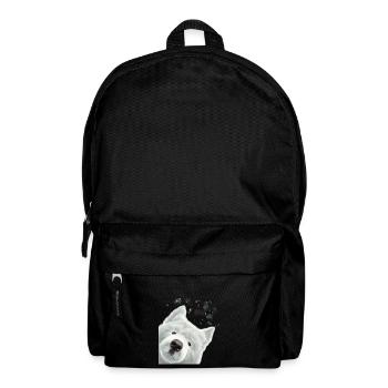 Curious Samoyed Dog - Backpack - black - Front