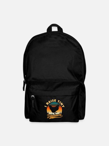 I Raise Tiny Dinosaurs Funny Chicken Gift - Backpack - black