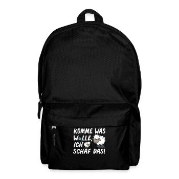 Komme Was Wolle Ich Schaf Das lustige Schäfer - Rucksack - Schwarz - Vorne