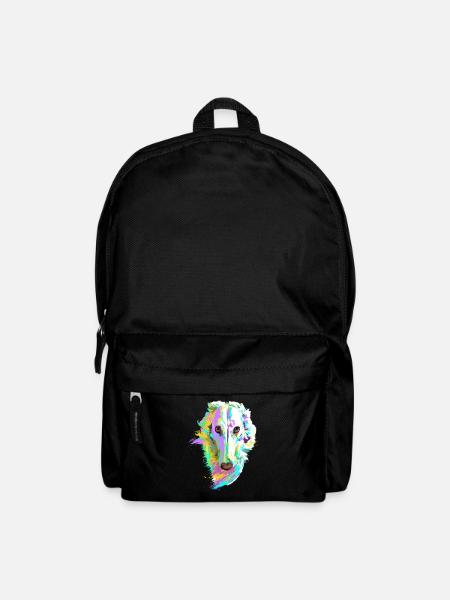 Farbiger Barsoi Hund - Rucksack - Schwarz