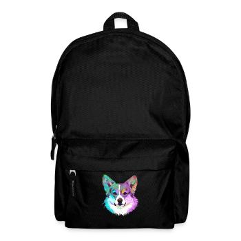 Colored Corgi Dog - Backpack - black - Front
