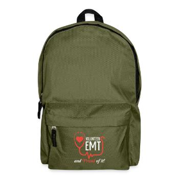 Médecin ambulancier ambulancier EMT EMS bénévole - Sac à dos - vert olive - Devant