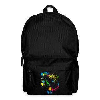 Patins à roulettes de couleur - Sac à dos - noir - Devant
