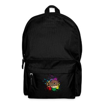 Colored Puffer fish - Backpack - black - Front