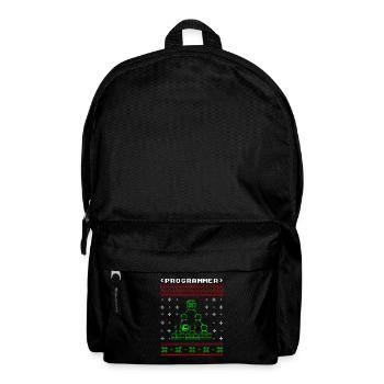 Programmeur ordinateur cadeau de chandail de Noël laid - Sac à dos - noir - Devant