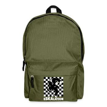 Ska Music Schachbrett Eskalation Dance - Rucksack - Olivgrün - Vorne