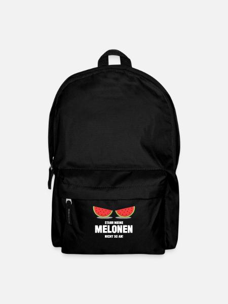 Melonen - lustiger Brust Brüste Spruch - Rucksack - Schwarz