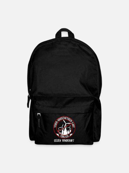 Gegen Windkraft und gegen Windenergie - Rucksack - Schwarz