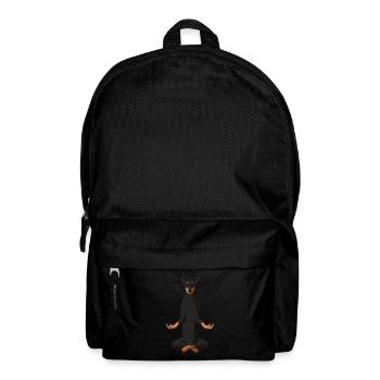 Meditating Manchester Terrier Dog - Backpack - black - Front