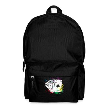 Jeu de cartes couleur - Sac à dos - noir - Devant