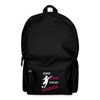 echter Mädchenfußball - Rucksack - Schwarz - Vorne