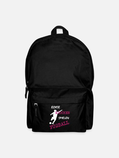 echter Mädchenfußball - Rucksack - Schwarz