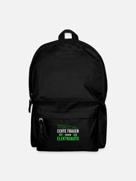 Echte Frauen fahren Elektroauto elektro Auto eauto - Rucksack - Schwarz