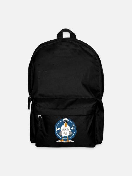 Moin Digga Norden Ostsee Norddeutscher Möwe Stadt - Rucksack - Schwarz