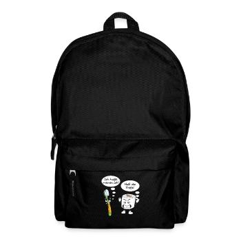 Zahnbürste Klopapier Ich hasse meinen Job - Rucksack - Schwarz - Vorne