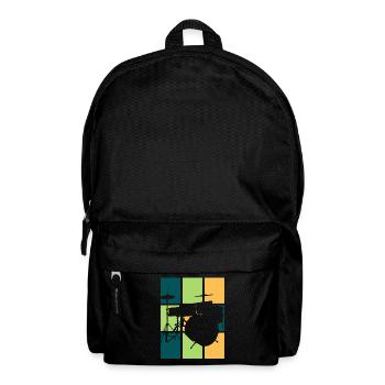 Cadeau de batterie rétro batteur - Sac à dos - noir - Devant
