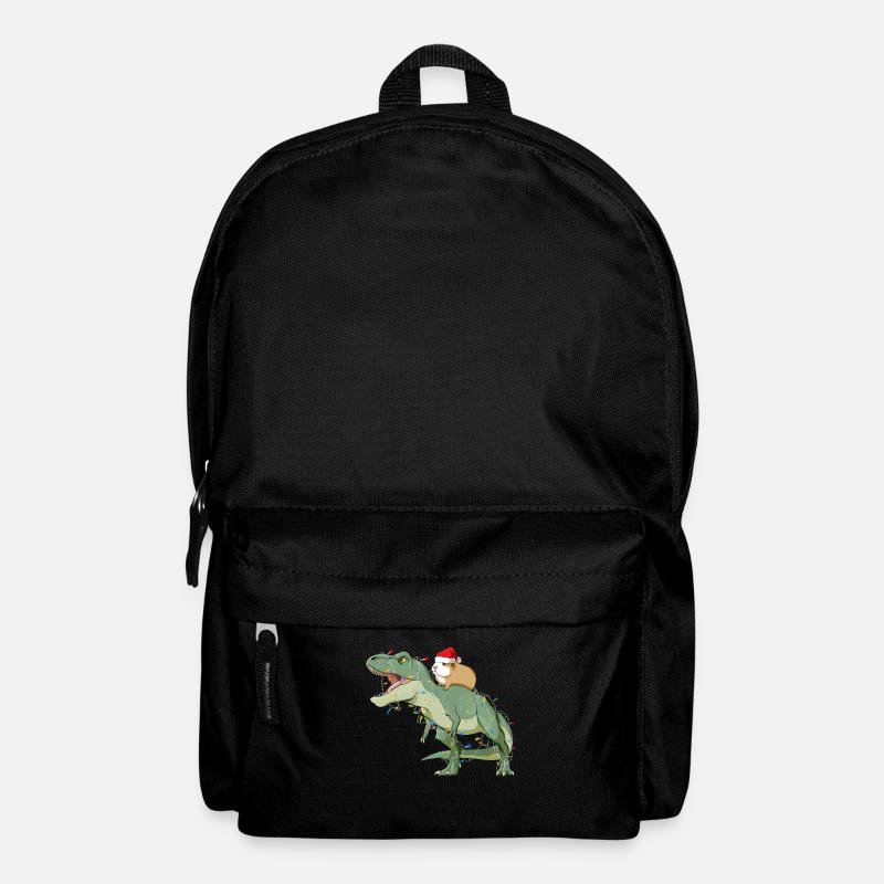 Weihnachtsmann T Rex und Meerschweinchen - Rucksack - Schwarz