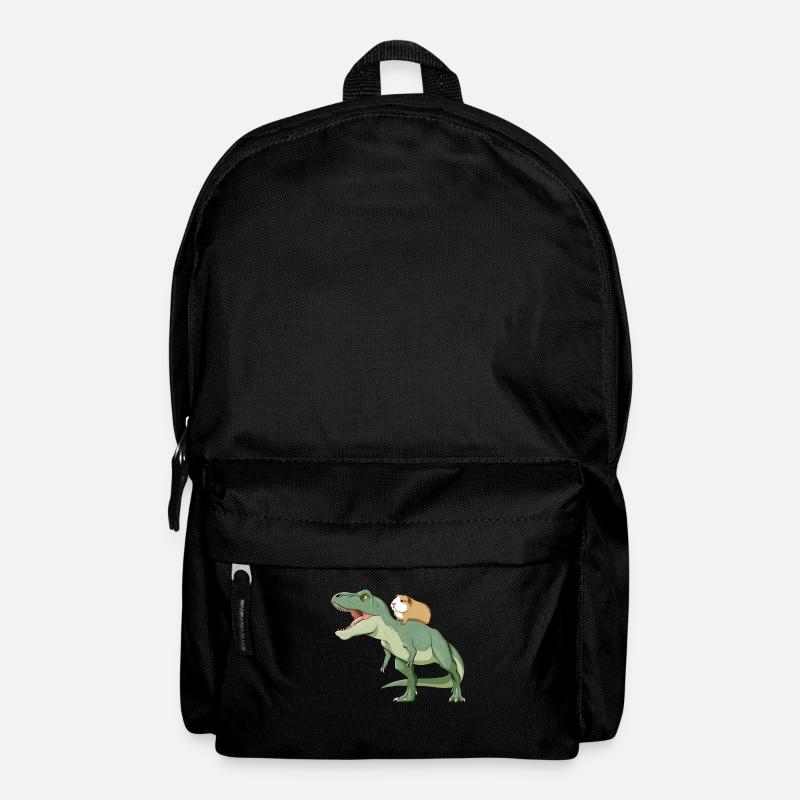 T Rex und Meerschweinchen - Rucksack - Schwarz