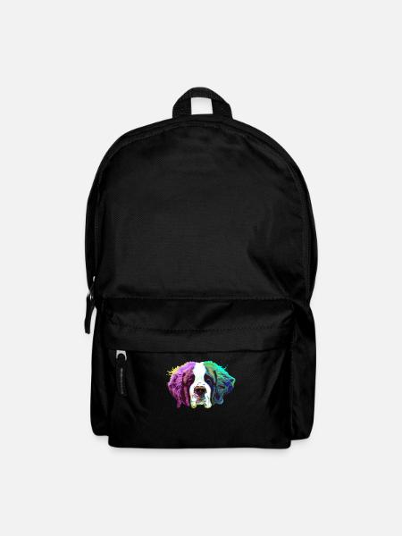 Splash Bernhardiner Hund - Rucksack - Schwarz
