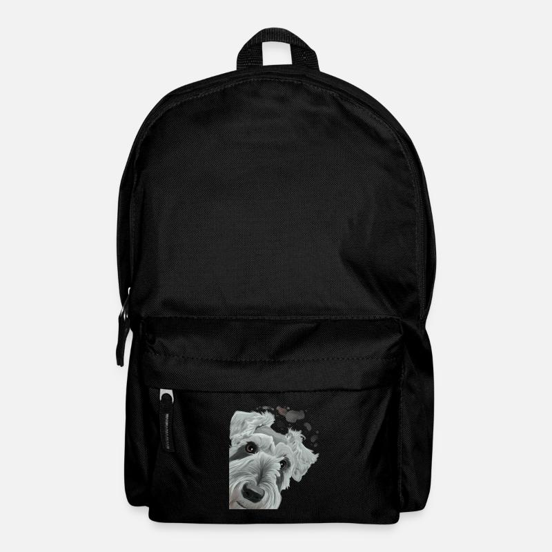 Neugieriger Schnauzer Hund - Rucksack - Schwarz