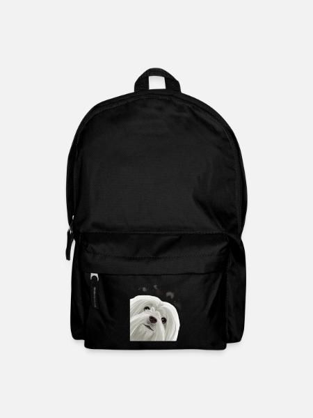 Curious Maltese Dog - Backpack - black