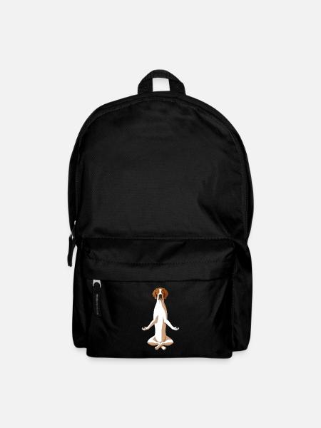 Meditierender English Pointer Yoga Hund - Rucksack - Schwarz