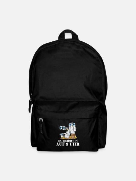 Moin plattdeutsch norddeutsch Möwen Fischbrötchen - Rucksack - Schwarz