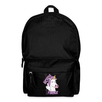 2 mots 1 doigt cheval - Licorne Baisez-vous - Sac à dos - noir - Devant