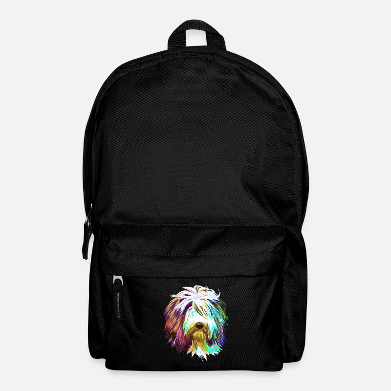 Splash Bearded Collie Hund - Rucksack - Schwarz