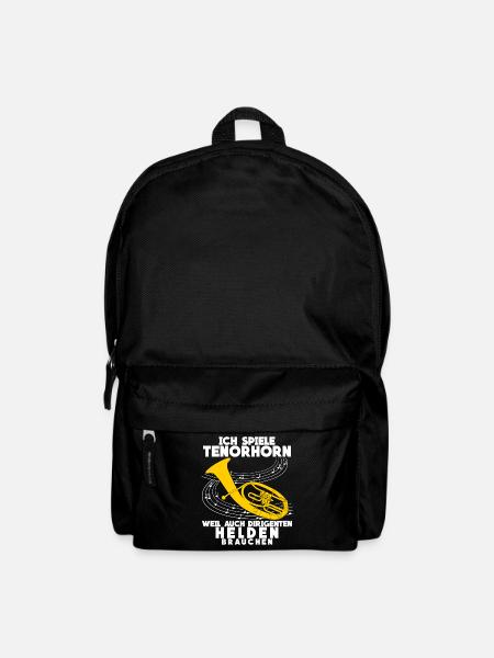 Tenorhorn Helden - lustiger Spruch - Rucksack - Schwarz
