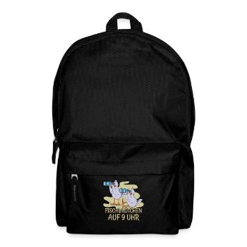 Moin plattdeutsch norddeutsch Möwen Fischbrötchen - Rucksack - Schwarz - Vorne