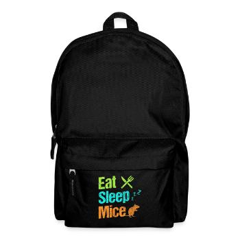 Eat Sleep Mice Rat Mouse Rodent Animal Pet Gift - Backpack - black - Front