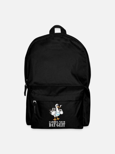 Sabbel nich dat geit Norddeutsche Plattdeutsch - Rucksack - Schwarz