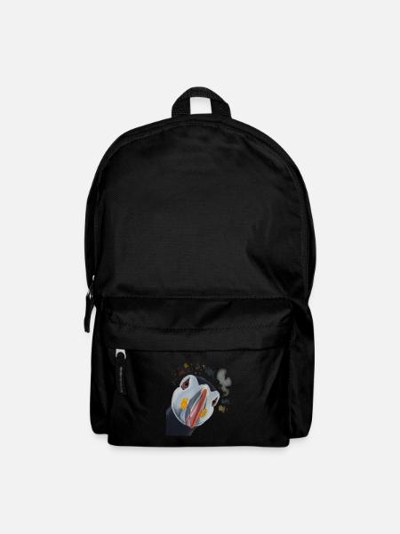 Neugieriger Papageientaucher - Rucksack - Schwarz