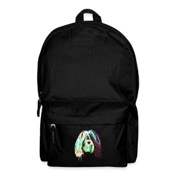 Splash Tibet Terrier Hund - Rucksack - Schwarz - Vorne
