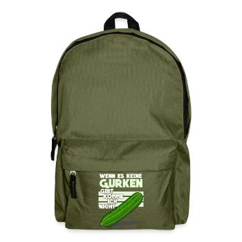 Gurke - lustiger Gurken Party Spruch - Rucksack - Olivgrün - Vorne