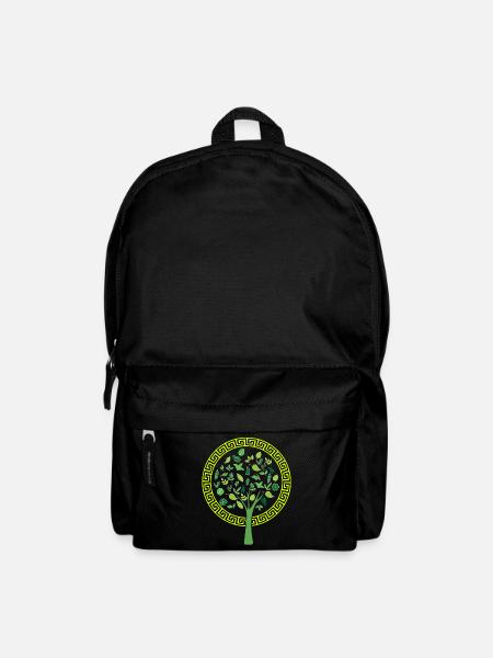 Nature tree leaves gift birthday woman - Backpack - black