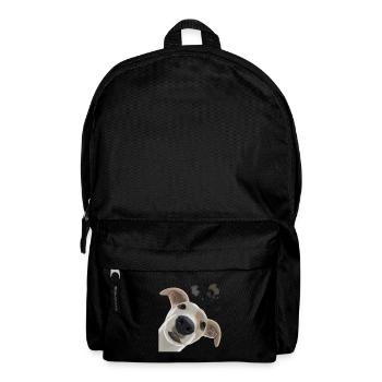 Curious Whippet Dog - Backpack - black - Front