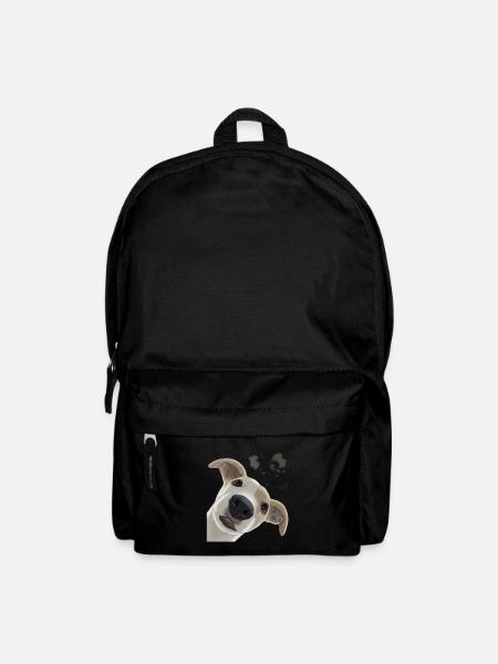 Chien Curieux Whippet - Sac à dos - noir