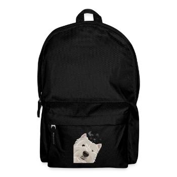 Neugieriger West Highland White Terrier Hund - Rucksack - Schwarz - Vorne
