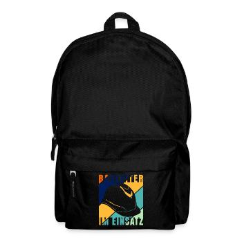 Bauleiter im Einsatz Baustelle Retro - Rucksack - Schwarz - Vorne