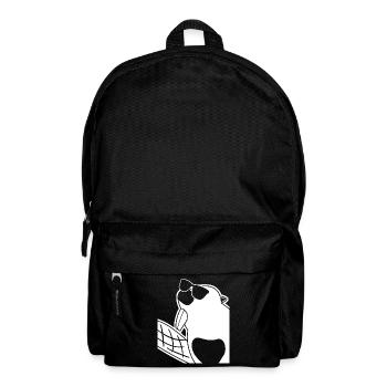 Castor avec des lunettes de soleil drôle - Sac à dos - noir - Devant