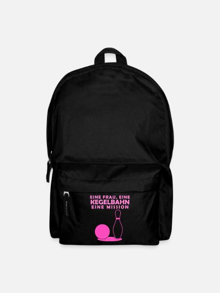 Kegeln - lustiger Kegler Frauen Spruch - Rucksack - Schwarz