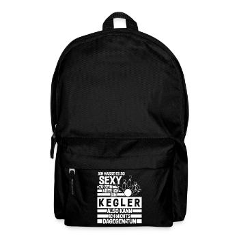 Kegeln - sexy Kegler Spruch mit Kegel - Rucksack - Schwarz - Vorne