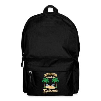 Witziger Spruch Eine Legende verlässt das Gelände - Rucksack - Schwarz - Vorne