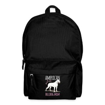 Hunderasse American Bulldog Mama Bulldogge Spruch - Rucksack - Schwarz - Vorne