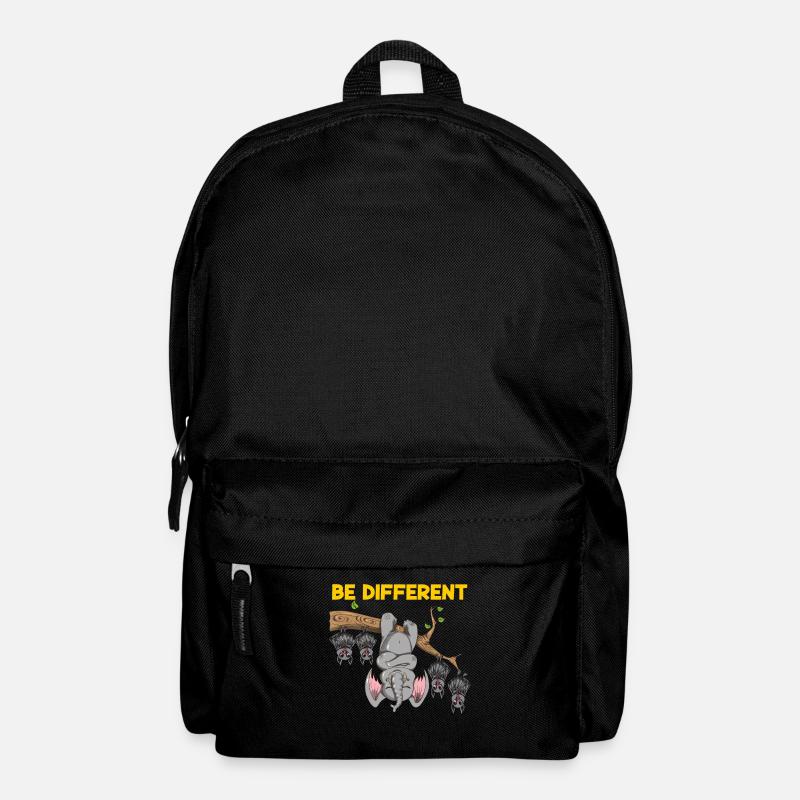 Be Different Design lustiges Fledermäuse Elefant - Rucksack - Schwarz