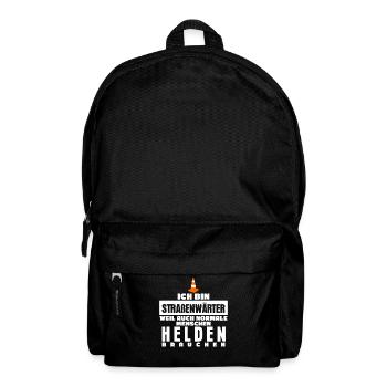 Straßenbauer Straßenwärter Spruch - Rucksack - Schwarz - Vorne